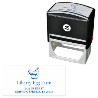 Personalized vintage chicken farm self-inking stamp