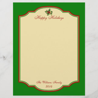 Personalized Vintage Christmas Holiday Stationary