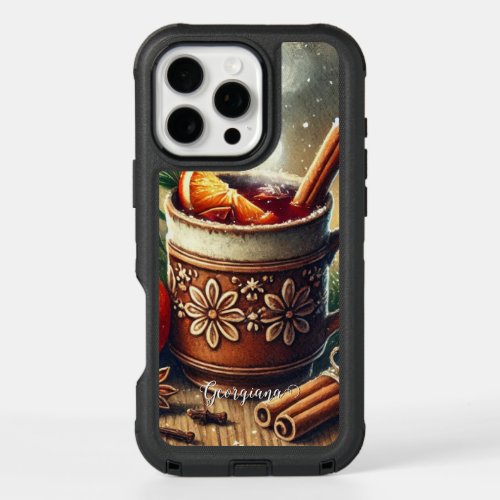 Personalized Vintage Christmas Market Mulled Wine iPhone 16 Pro Max Case