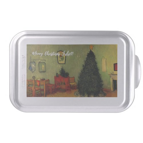 Personalized Vintage Christmas Morning Scene Cake Pan