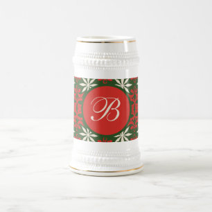 Personalized Vintage Christmas/winter Beer Stein