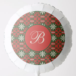 Personalized Vintage Christmas/winter patterned Balloon