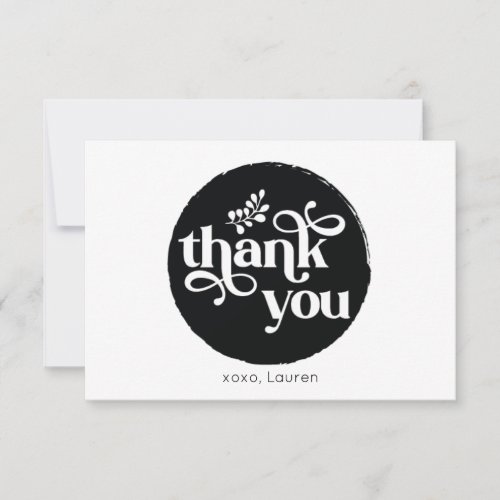 Personalized Vintage Circle Flat Thank You