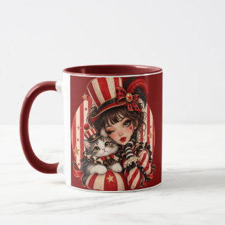 Personalized Vintage Circus Christmas Coffee Mug