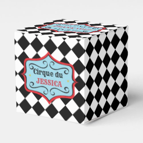 Personalized Vintage Circus Favor Box