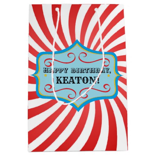 Personalized Vintage Circus Gift Bag