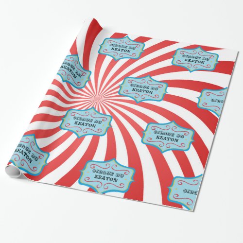 Personalized Vintage Circus Wrapping Paper