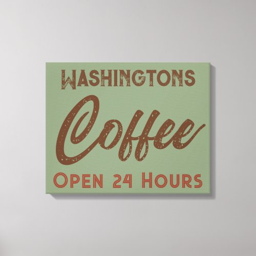 Personalized Vintage Coffee Sign Art 