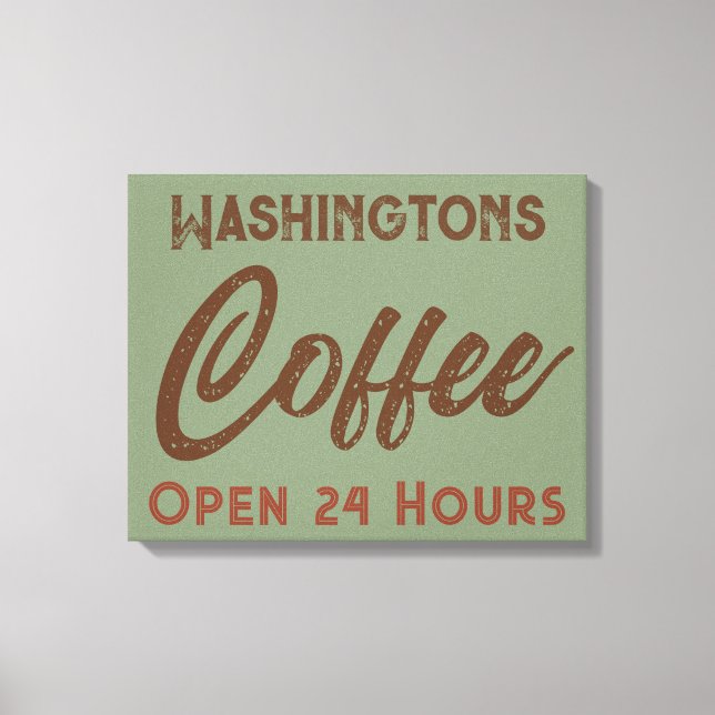 Personalized Vintage Coffee Sign Art  (Front)