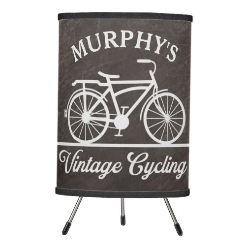 Personalized Vintage Cycling Retro Bicycle  Tripod Lamp