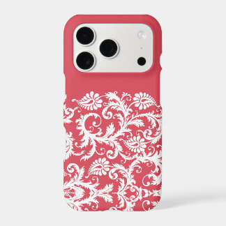 Personalized Vintage Damask change red any color iPhone 17 Pro Case