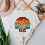 Personalized Vintage Dog Custom Retro Pet Photo Tri-Blend Shirt<br><div class="desc">Celebrate your feline friend in style with the Personalized Vintage Cat Custom Retro Pet Photo Tri-Blend Shirt! This one-of-a-kind shirt features a charming retro-style sunset backdrop, perfectly paired with a custom photo of your beloved cat. Whether you’re looking to show off your cat’s unique personality or simply enjoy the nostalgia...</div>