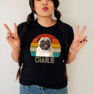 Personalized Vintage Dog Custom Retro Pet Photo Tri-Blend Shirt