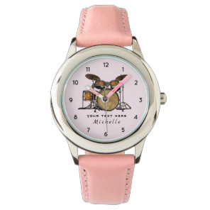 Personalized Vintage Drum Set Music Drummer  Watch
