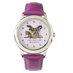 Personalized Vintage Drum Set Music Drummer  Watch