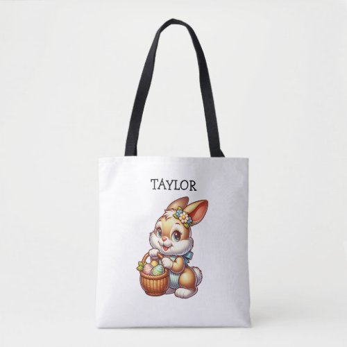 Personalized Vintage Easter Bunny For him or her Tote Bag