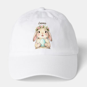 Personalized Vintage Easter Bunny with Egg Hat