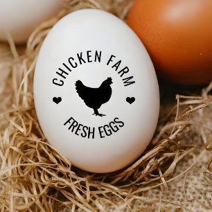 Personalized Vintage Egg Rubber Stamp