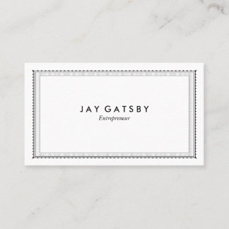 Personalized Vintage Engraved Border Business Card
