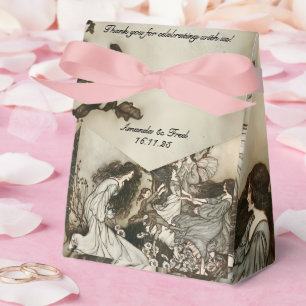 Personalized Vintage Fairies Arthur Rackham Art Favor Boxes