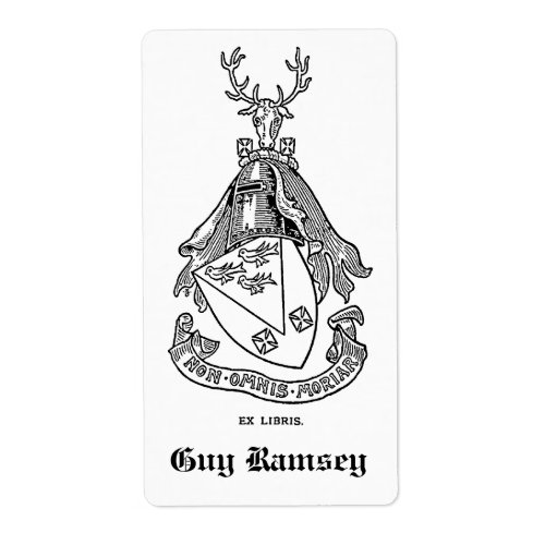 Personalized Vintage Family Crest Bookplate