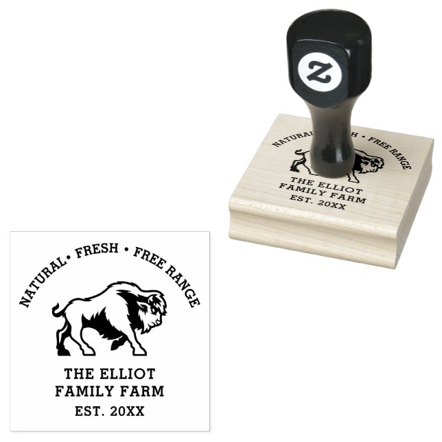 Personalized Vintage Family Farm  Rubber Stamp (Stamped)