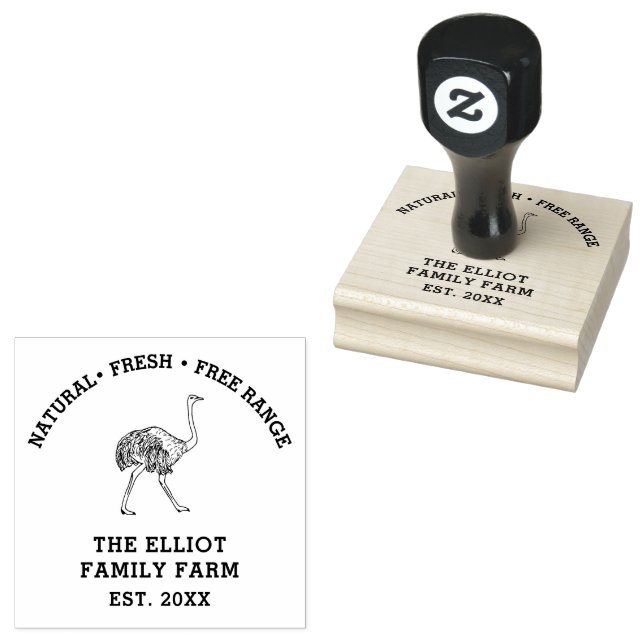 Personalized Vintage Family Farm  Rubber Stamp (Stamped)