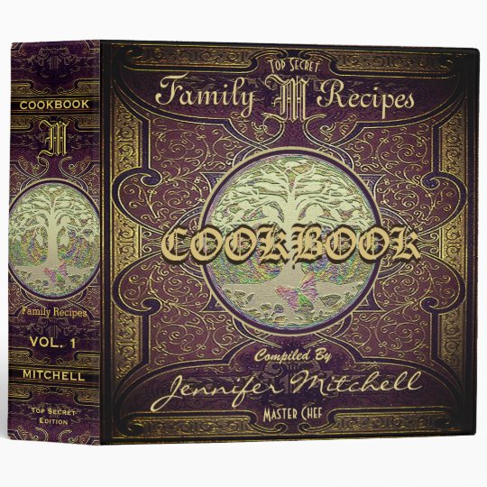 Personalized Vintage Family Recipe Cookbook Binder