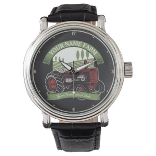 Personalized Vintage Farm Tractor Country Farmer Watch