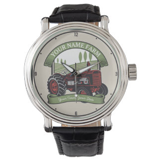 Personalized Vintage Farm Tractor Country Farmer  Watch