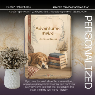 Personalized Vintage Farmhouse Style Book Lovers Kindle Cover