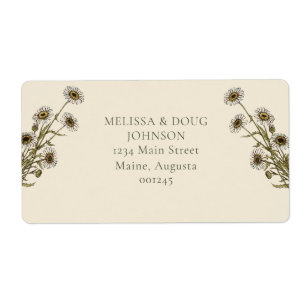 Personalized Vintage Floral Botanical Monogram Label