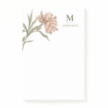 Personalized Vintage Floral Botanical Monogram