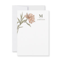 Personalized Vintage Floral Botanical Monogram