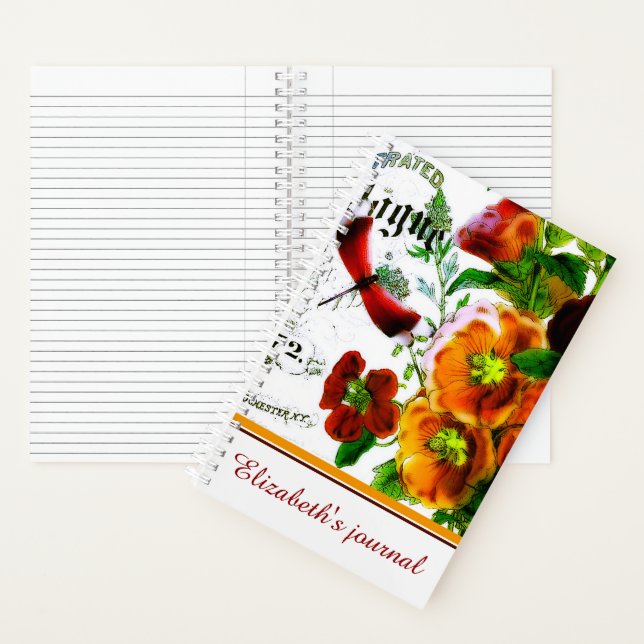 Personalized vintage floral logo journal (Inside)