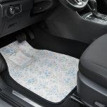 Personalized Vintage Floral Monogram Car Floor Mat<br><div class="desc">Add timeless charm and personalized elegance to your vehicle with these floral monogram car mats. Featuring a delicate all-over pattern of pastel blossoms in blush pink, powder blue, and gentle greenery, these mats bring a soft, heirloom-inspired look to your car interior. The centered monogram framed by an ornate floral wreath...</div>