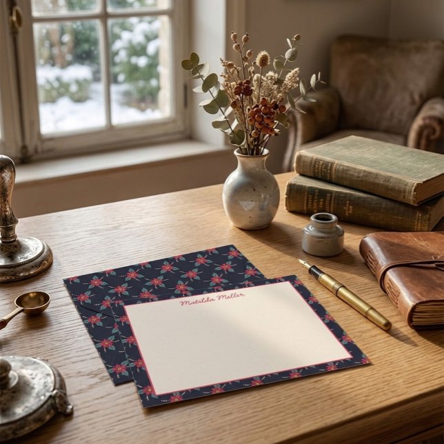 Personalized Vintage Floral Note Card (Creator Uploaded)