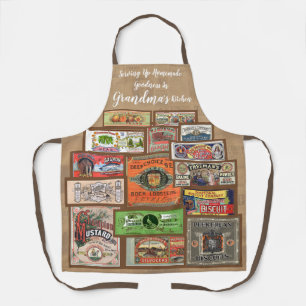 Personalized Vintage Food Labels Apron