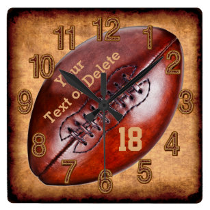 Football Room Wall Clocks Zazzle