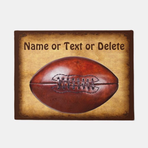 PERSONALIZED Vintage Football Door Mat