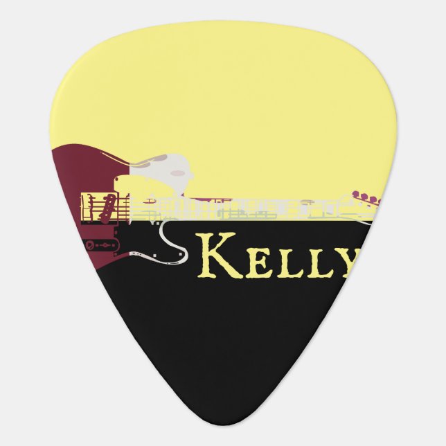 Personalized Vintage for guitarist, musician Guitar Pick (Front)