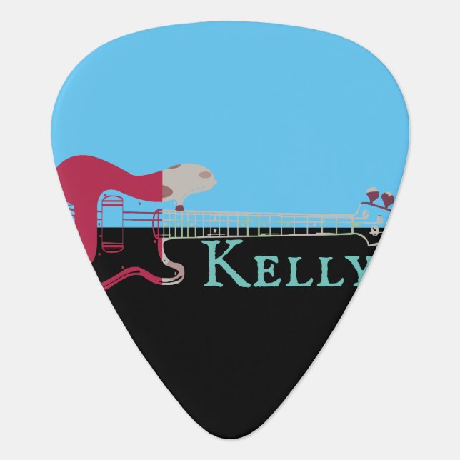 Personalized Vintage for guitarist, musician Guitar Pick (Front)