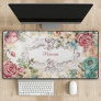 Personalized Vintage French Floral  Desk Mat