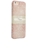 Personalized Vintage French Regency Lace Etched Case-Mate iPhone Case (Back/Right)