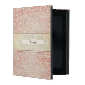 Personalized Vintage French Regency Lace Etched iPad Folio Case (Front)