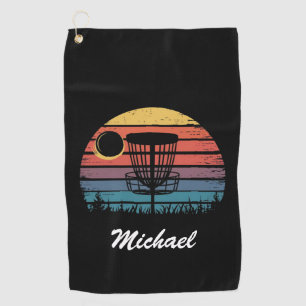 Personalized Vintage Frisbee Disc Golf Basket      Golf Towel