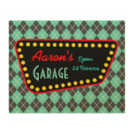 Personalized Vintage Garage Sign at Zazzle
