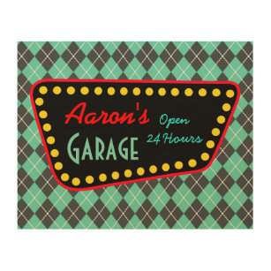 Personalized Vintage Garage Sign 