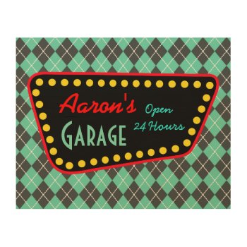 Personalized Vintage Garage Sign by suncookiez at Zazzle