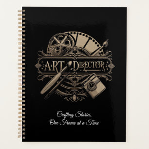 Personalized Vintage Gold Art Director  Planner